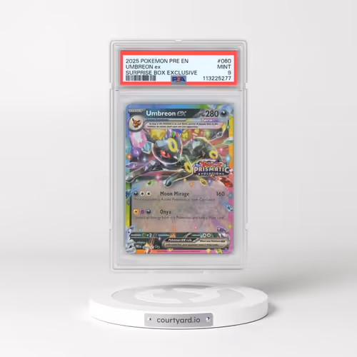 2025 Pokémon Pre EN-Prismatic Evolutions #060 Umbreon EX - Holo Surprise Box Exclusive (PSA 9 MINT)