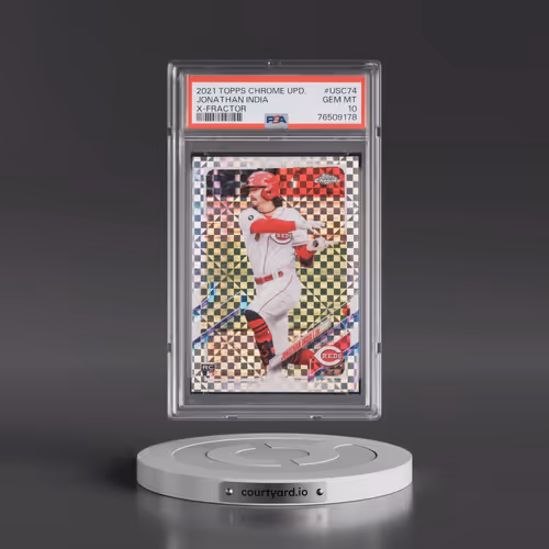 2021 Topps Chrome Update #USC74 Jonathan India - X-Fractor (PSA 10 GEM MINT)