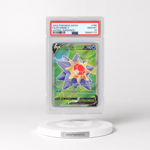 2022 Pokémon Sword & Shield Astral Radiance #166 Starmie V - Holo Full Art (PSA 10 GEM MINT)
