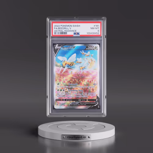 2022 Pokémon Sword & Shield Astral Radiance #161 Beedrill V - Holo Full Art (PSA 8 NM-MT)