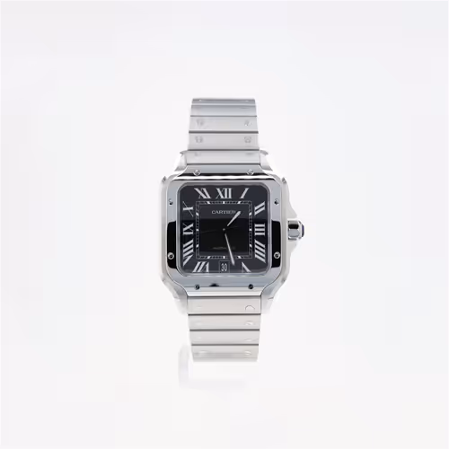 Cartier Santos Black Dial Large