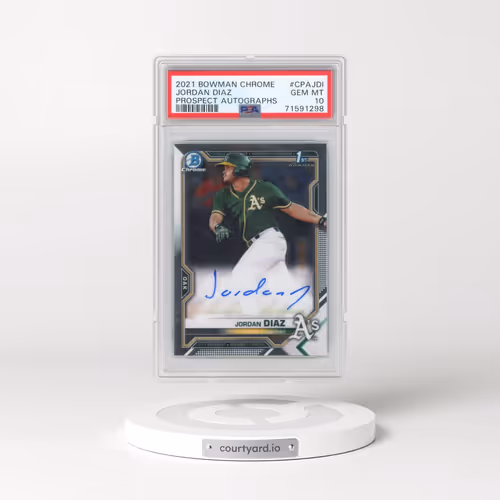 2021 Bowman Chrome Prospect Autographs #CPAJDI Jordan Diaz (PSA 10 GEM MINT)