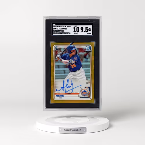 2020 Bowman Chrome Draft #CPA-FA Francisco Alvarez - Auto. Gold Refractor (SGC 9.5 MINT+)