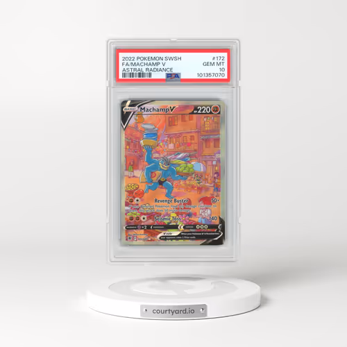2022 Pokémon Sword & Shield Astral Radiance #172 Machamp V - Holo Full Art (PSA 10 GEM MINT)