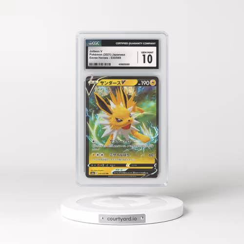 2021 Japanese Eevee Heroes #30 Jolteon V - Full Art Holo (CGC 10 GEM MINT)