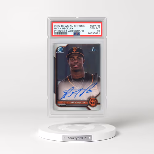 2022 Bowman Chrome Prospect Autographs #CPARR Ryan Reckley (PSA 10 GEM MINT)