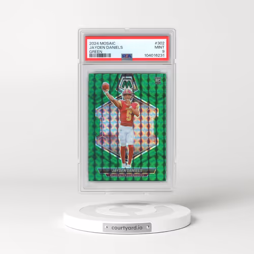 2024 Panini Mosaic #302 Jayden Daniels - Green (PSA 9 MINT)