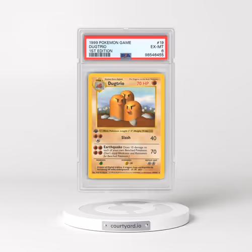 1999 Pokémon Game #19 Dugtrio - 1st Edition (PSA 6 EX-MT)