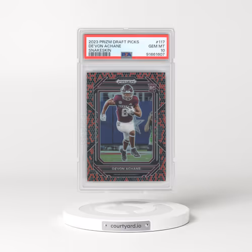 2023 Panini Prizm Draft Picks #117 DE'Von Achane - Snakeskin Prizm (PSA 10 GEM MINT)