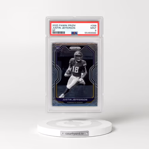 2020 Panini Prizm #398 Justin Jefferson - Variation (PSA 9 MINT)