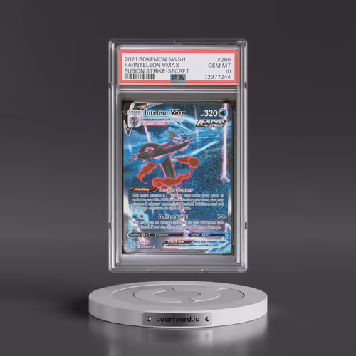 2021 Pokémon Sword & Shield Fusion Strike #266 Inteleon Vmax - Full Art Secret (PSA 10 GEM MINT)