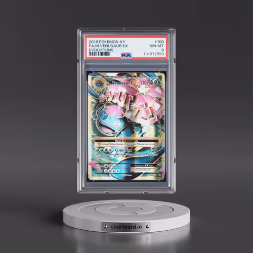 2016 Pokémon XY Evolutions #100 M Venusaur EX - Holo Full Art (PSA 8 NM-MT)