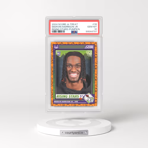 2024 Panini Score-A-Treat Rising Stars #38 Marvin Harrison Jr. - Pumpkin (PSA 10 GEM MINT)