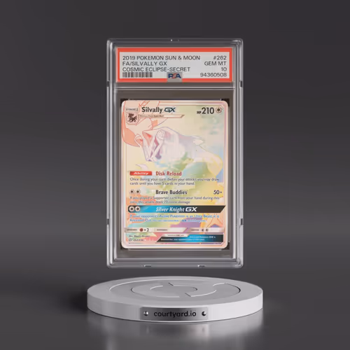 2019 Pokémon Sun & Moon Cosmic Eclipse #262 Silvally GX - Holo Full Art Secret (PSA 10 GEM MINT)