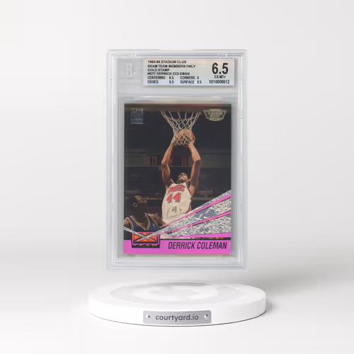 1993 Stadium Club Beam Team Members Only Parallel Gold Stamp #BT7 Derrick Coleman (BGS 6.5 EX-MT+)