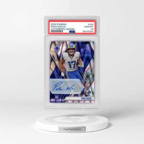 2023 Panini Phoenix #200 Puka Nacua - Autograph-Seismic (PSA 10 GEM MINT)