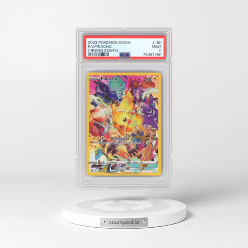 2023 Pokémon Sword and Shield Crown Zenith #160 Pikachu - Full Art (PSA 9 MINT)