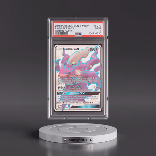 2019 Pokémon Sun & Moon Hidden Fates #SV70 Darkrai GX - Holo Full Art (PSA 9 MINT)