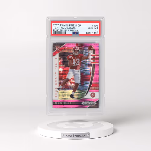 2020 Panini Prizm Draft Picks #101 Tua Tagovailoa - Pink Pulsar Prizm (PSA 10 GEM MINT)