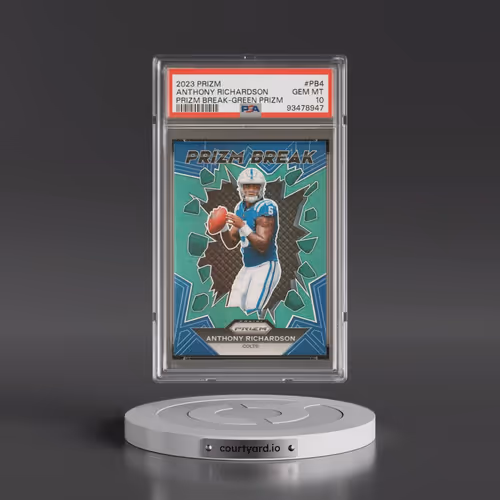 2023 Panini Prizm Prizm Break #PB4 Anthony Richardson - Green Prizm (PSA 10 GEM MINT)