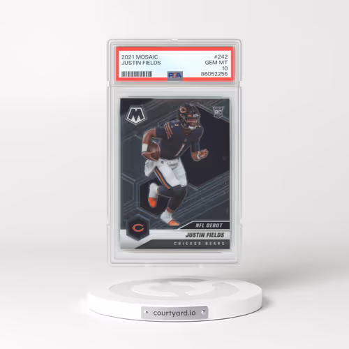 2021 Panini Mosaic #242 Justin Fields (PSA 10 GEM MINT)