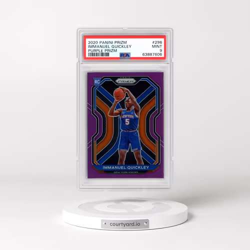 2020 Panini Prizm #296 Immanuel Quickley - Purple Prizm (PSA 9 MINT)