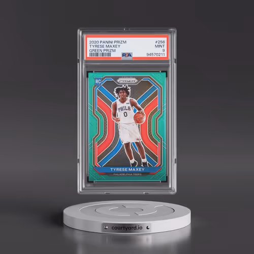 2020 Panini Prizm #256 Tyrese Maxey - Green Prizm (PSA 9 MINT)
