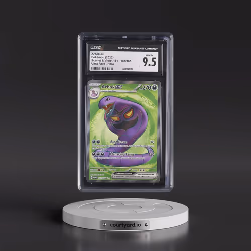 2023 Scarlet & Violet 151 - MEW EN #185/165 Arbok ex - Ultra Rare Holo (CGC 9.5 MINT+)