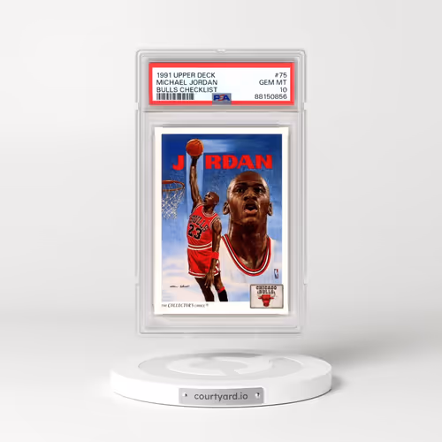 1991 Upper Deck #75 Michael Jordan - Bulls Checklist (PSA 10 GEM MINT)