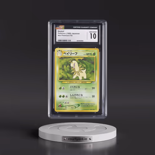 1999 Neo Premium File Bayleef - No Rarity (CGC 10 GEM MINT)