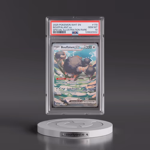 2025 Pokémon Wht EN-White Flare #170 Bouffalant EX - Holo Special Illustration Rare (PSA 10 GEM MINT