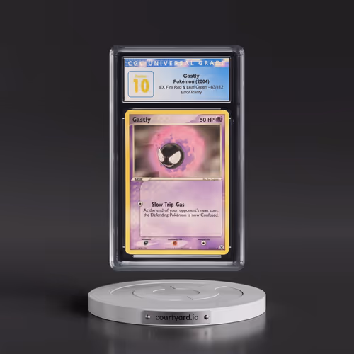 2004 EX Fire Red & Leaf Green #63/112 Gastly - Error Rarity (Uncommon) (CGC 10 PRISTINE)