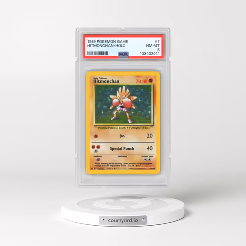 1999 Pokémon Game #7 Hitmonchan - Holo (PSA 8 NM-MT)