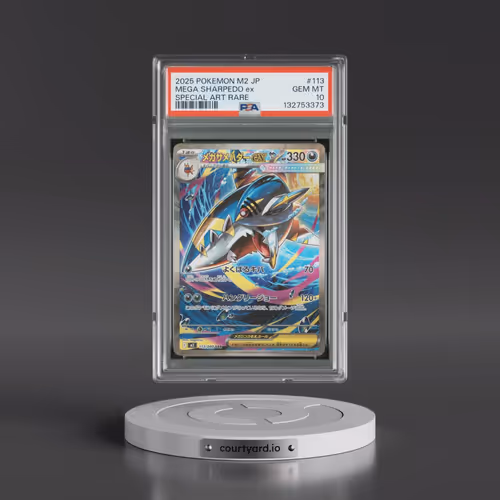 2025 Pokémon M2-Inferno X #113 Mega Sharpedo EX - Holo Special Art Rare (PSA 10 GEM MINT)