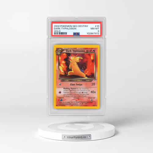 2002 Pokémon Neo Destiny #10 Dark Typhlosion - Holo (PSA 8 NM-MT)