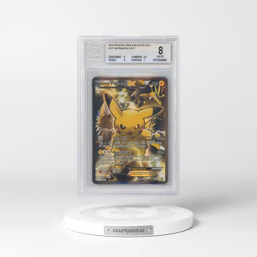 2013 Black Star Promos #XY124 Pikachu EX - Holo Pikachu EX Red & Blue Collection (BGS 8 NM-MT)