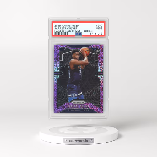2019 Panini Prizm #252 Jarrett Culver - Fast Break Prizm-Purple (PSA 9 MINT)