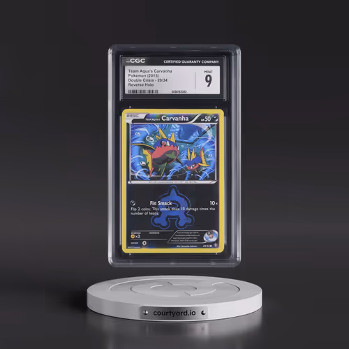 2015 Double Crisis #20/34 Team Aqua's Carvanha - Reverse Holo (CGC 9 MINT)