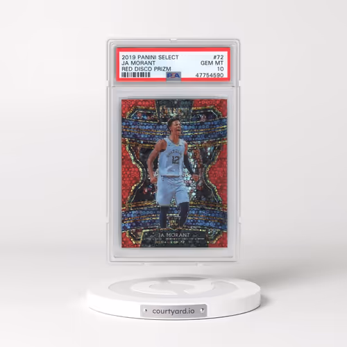 2019 Panini Select #72 Ja Morant - Red Disco Prizm (PSA 10 GEM MINT)