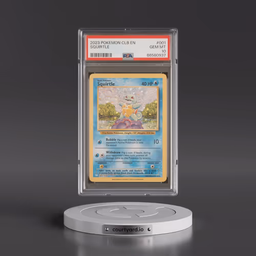 2023 Pokémon Clb-Trading Card Game Classic Blastoise & Suicune EX Deck #001 Squirtle (PSA 10 GEM MIN