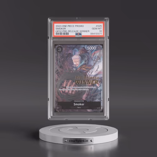 2023 One Piece Promos #025 Smoker - Paramount War Pre-Release-Winner (PSA 10 GEM MINT)