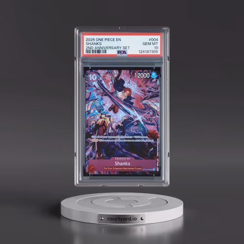 2025 One Piece English Version 2nd Anniversary Set #004 Shanks (PSA 10 GEM MINT)