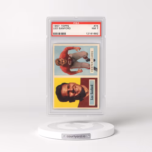 1957 Topps #74 Leo Sanford (PSA 7 NM)