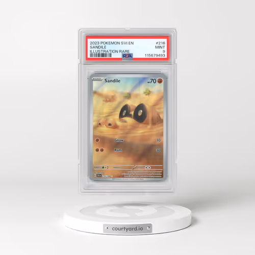 2023 Pokémon Svi EN-Scarlet & Violet #216 Sandile - Illustration Rare (PSA 9 MINT)