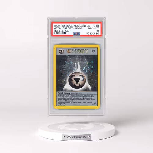 2000 Pokémon Neo Genesis #19 Metal Energy - 1st Edition Holo (PSA 8 NM-MT)