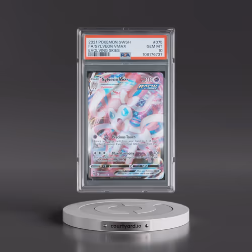 2021 Pokémon Sword & Shield Evolving Skies #075 Sylveon Vmax - Full Art (PSA 10 GEM MINT)