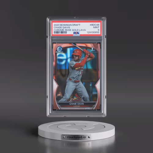 2023 Bowman Draft #BDC48 Chase Davis - Chrome-Rose Gold Lava (PSA 9 MINT)