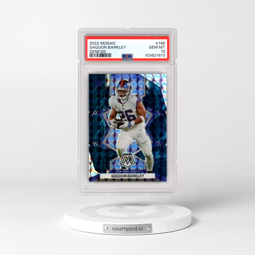 2022 Panini Mosaic #146 Saquon Barkley - Genesis (PSA 10 GEM MINT)