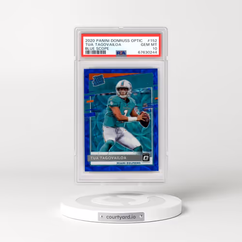 2020 Panini Donruss Optic #152 Tua Tagovailoa - Blue Scope (PSA 10 GEM MINT)