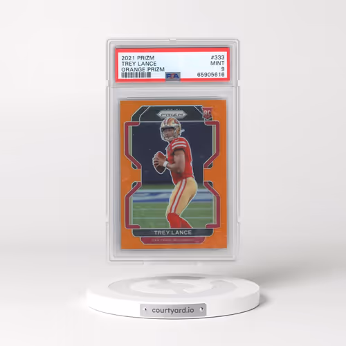 2021 Panini Prizm #333 Trey Lance - Orange Prizm (PSA 9 MINT)